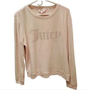 💎🩷*Juicy Couture*  BABY PINK w,/RHINESTONES LONG Sleeve🩷💎